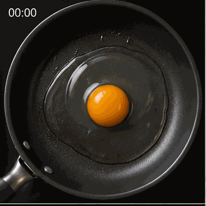 cooking egg video create by KI
